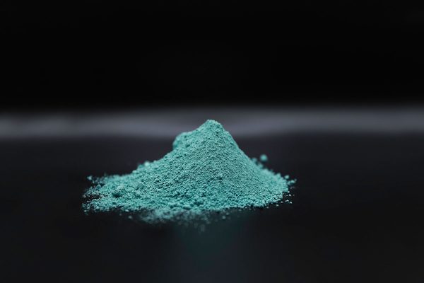 emerald green chalk powder colored